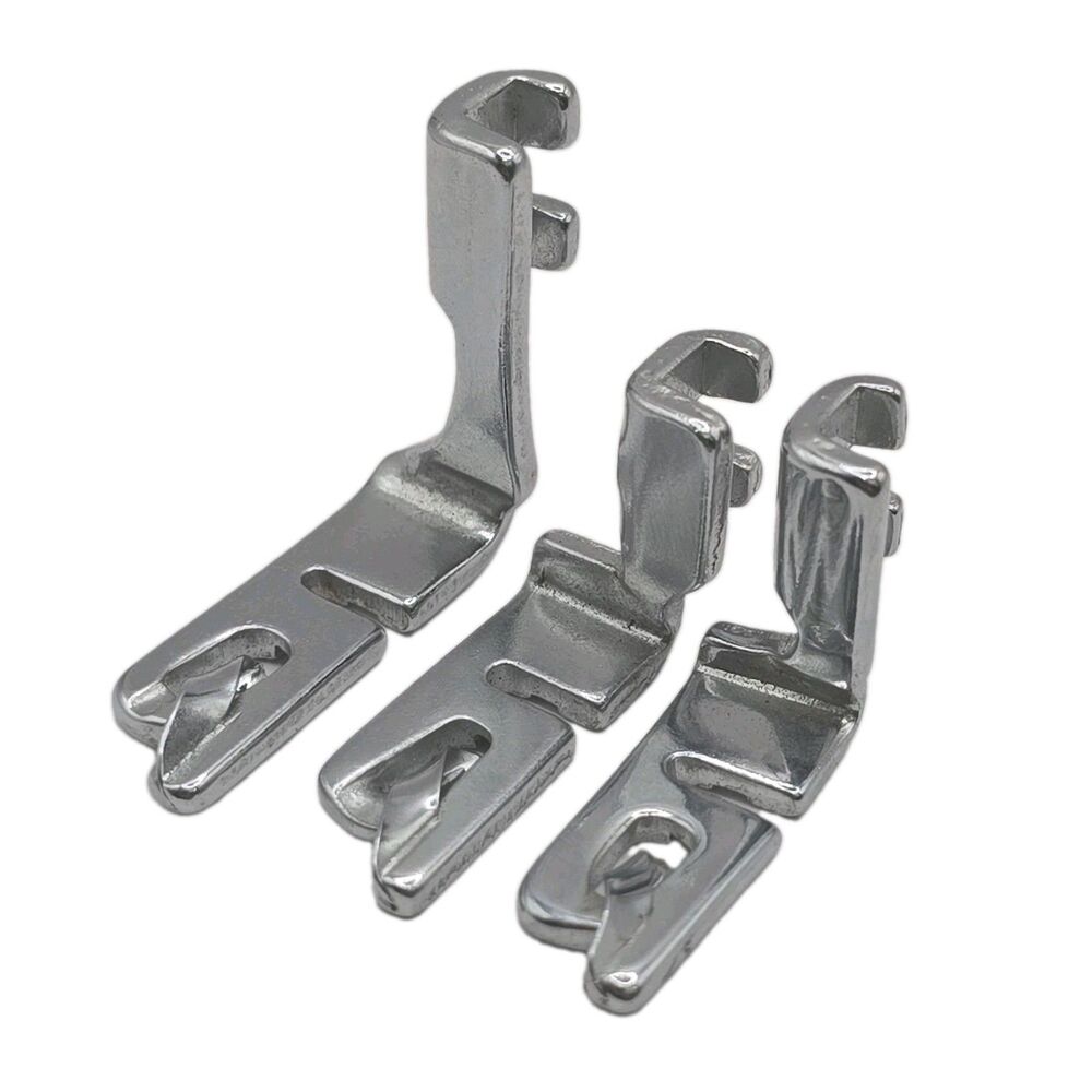 3-PK Vintage Rolled Hemmer Presser Feet High Shank Low Shank Offset Center Mount